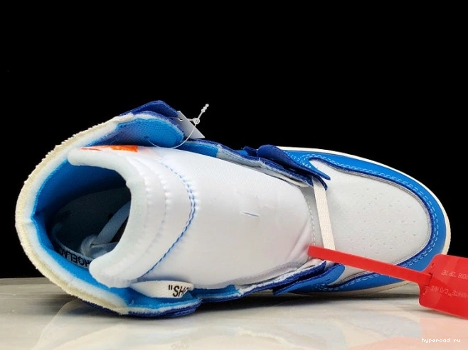 Off-White Jordan Blue Powder Air 1 UNC AQ0818-148 0609